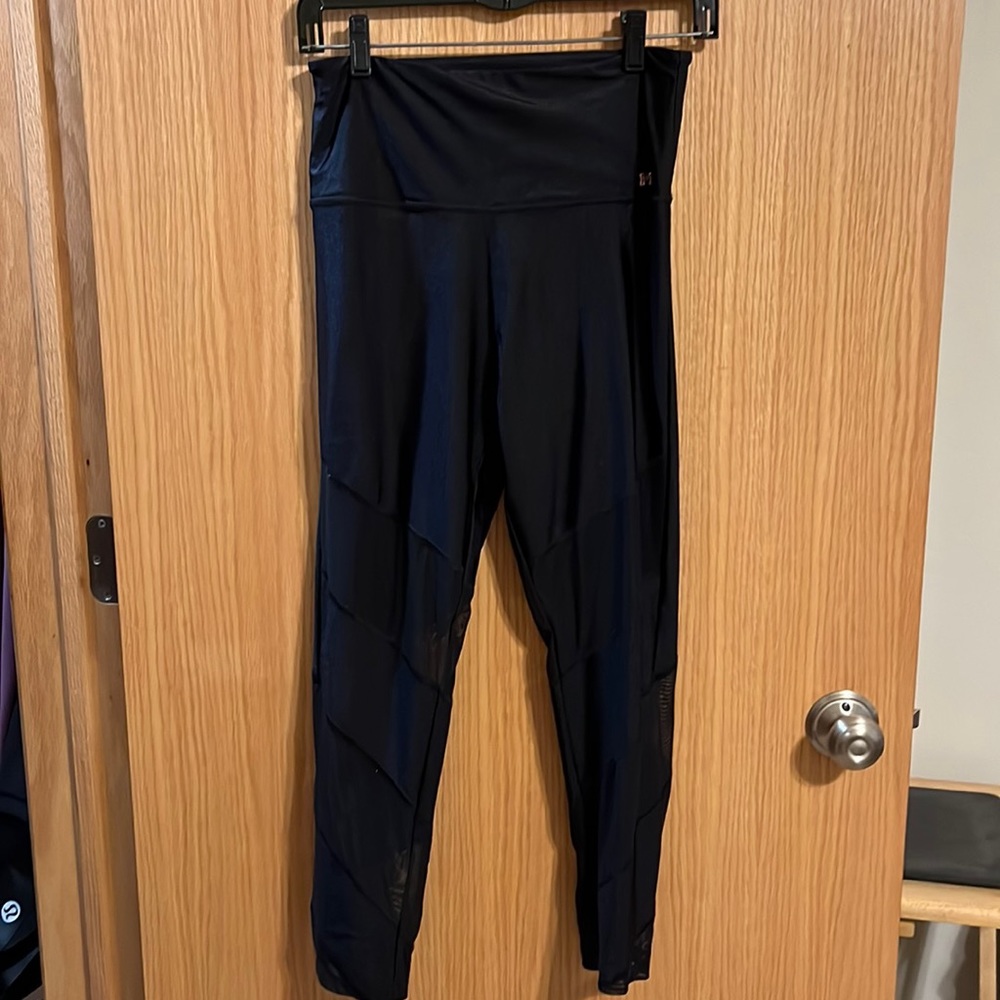 Pink Victoria’s Secret Mesh Leggings, Size Large